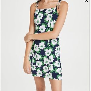 Rolla’s Hawaiian Floral Print Green Tie Dress XL